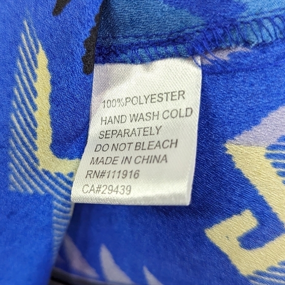 Yumi Kim Dress Womens Large Aztec Southwestern Blue Mini Sun Summer Spaghetti - Picture 8 of 11